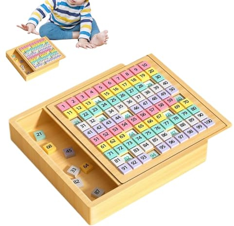 Tableau de comptage mathématiques, 1 à 100 Chiffres d'apprentissage pour Tout-Petit, Jeu éducatif préscolaire pour de 3 Ans et Plus