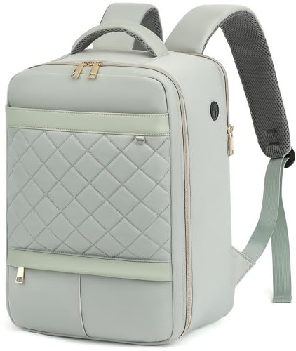 Sac a Dos Voyage Cabine Avion Femme Sac de Voyage avec Broderie Losange Bagages Cabine 40x30x20 40x20x25 pour Ryanair Sacs à Dos avec Pochette Antivol Valise Backpack 45x36x20 pour Easyjet