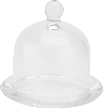 KICHOUSE Glass Cake Cover Protective Dessert Display Cover Food Glass Hood Dustproof Decorative Dome for Home Kitchen