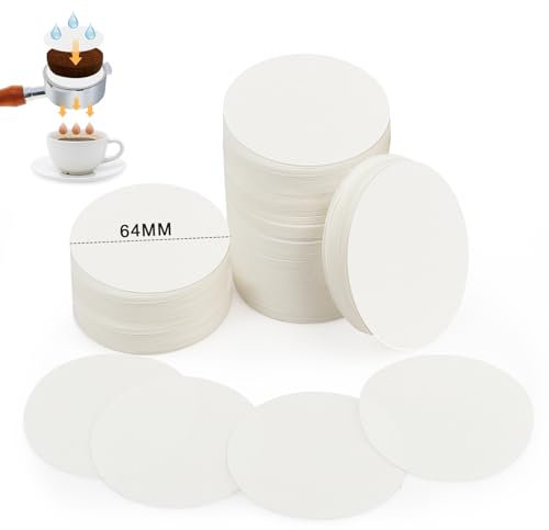 Filtro Cafe 500pcs Redondos 64 mm, Papel de Filtro de Café Filtros de Papel, Filtro Cafetera Italiana para Máquinas de Cafetera Compatible con Aeropress