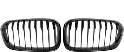 Parrilla Delantera Para BMW Para F20 F21 Para 120i Para Serie 1 2015-2017 Parachoques Delantero Parrilla Riñón Rejilla Negra Brillante Parrilla Carreras Listón Rejillas Frontales Radiador