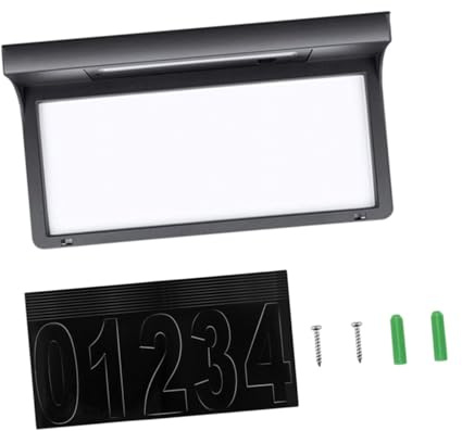 GALPADA Lampe Solaire Numéro Maison LED Étanche pour Extérieur Éclairage Adresse Porte Solaire avec LED Blanc Froid Applique Murale pour Jardin Patio Chemin