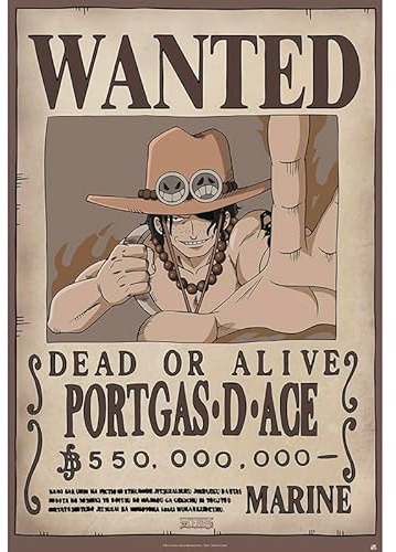 GB Eye Poster ONE PIECE Chibi Wanted Ace – Prodotto Ufficiale – Formato 52 x 38 cm – Carta Laminata di Alta Qualità – Poster Prime Pirate
