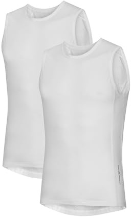 DANISH ENDURANCE Débardeur Cyclisme Homme, Lot de 2, Blanc, L