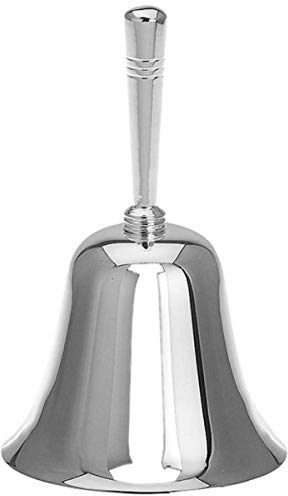 SILBERKANNE Tischglocke Rezeptionsglocke H 10 cm Premium Silber Plated edel versilbert in Top Verarbeitung. Fertig zum verschenken mit schicker Geschenkverpackung