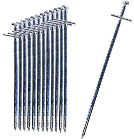 Felsboden Zelt-Hering -K&B Vertrieb- Bodenanker Stahl Zeltpflog Zeltnagel Erdnagel Ø 6mm x 23cm 373 (16 Stück)