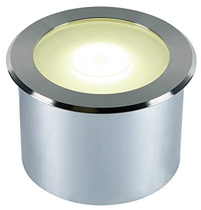SLV Foco empotrable DASAR Flat 120 LED Spot para terrazas Foco exterior Foco empotrable Jardín Lámpara de suelo exterior IP65/IP67 3000K 7W 520lm Acero Inoxidable