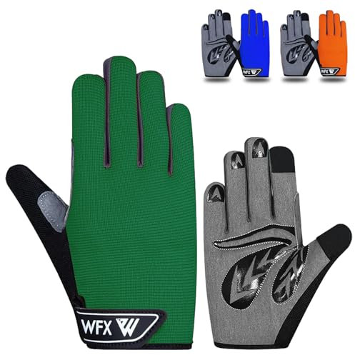 WFX Fahrradhandschuhe für Kinder Junior Jungen Mädchen Jugendliche Touchscreen rutschfeste Fahrradhandschuhe für Outdoor-Sport Rennrad Mountainbike Gelpolsterung Vollfinger-Fahrradhandschuhe