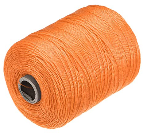 sourcing map Torcida Albañil Línea Nylon Cordel Cuerda Cordón Naranja 600M/656 Yardas 1mm Diámetro para Redes, Paisajismo, Hogar Mejora, Bricolaje Proyecto, Artesanía, Albañilería
