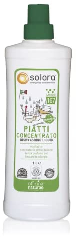 Officina Naturae Detergente Platos Ecológico sin perfume para el lavado a mano Bio Sostenible Vegano 1 Litro