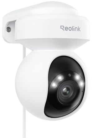 REOLINK 4K Outdoor Plug-in WiFi 6 Security Camera, PTZ Camera for Home Security, Wi-Fi 6 New Tech, Motion Tracking, Smart Detection, 3X Optical Zoom, Motion Spotlight, Local Storage, E1 Outdoor Pro
