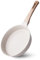 RIOVARM Induktion Antihaft Bratpfanne, 28cm Granit Pfanne, Eierpfannen ohne PFOA, Omelett-Pfanne mit Woodgrain-Bakelit-Griff, Beige Brat- & Universalpfannen für alle Herdarten, Kochgeschirr, 11 inch