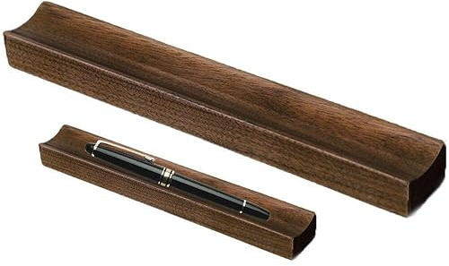 Luxylei 1pc Porte-Crayons en Bois - Organisateur de Bureau - Papeterie - Noyer