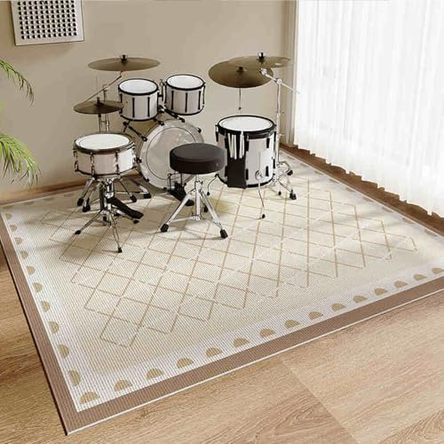 Schlagzeugteppich Drum Teppich, Drum Rug Elektronisches Jazz Schlagzeug Kit für Bass Drum Snare Drum und andere Instrumente Elektrisches Schlagzeug Teppich Schallschutz Teppichmatte 120 x 80 cm