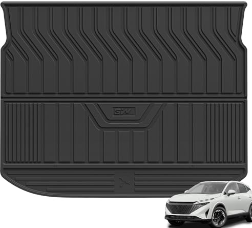 3W Tappetino per Bagagliaio per Nissan Qashqai J12 2021-2025 2026 (non per E Power), Impermeabile e Facile da Pulire, Tappeto su Misura per la Protezione del Bagagliaio Posteriore in Thorex™