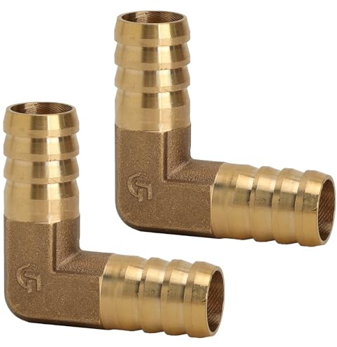 SLIAXINT 2 Adattatori per Tubi In Ottone, Adattatore per Tubi da 19 mm in Ottone con Raccordo Angolare A 90° Forma di L per Tubi, per Raccordi Angolari per Tubi per Aria, Acqua E Gas