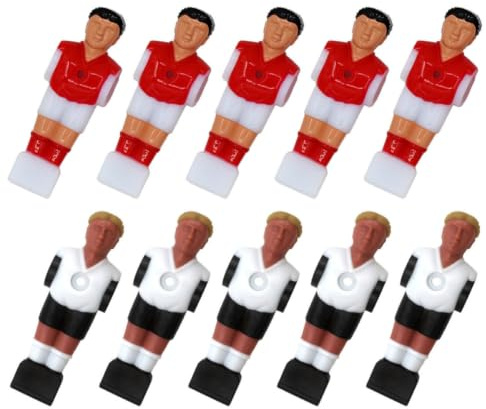 Parliky 10piezas Figuras de Futbolín de Mesa Accesorios de Suministros para Máquina de Futbolín Duraderas Fáciles de Instalar Equipos de Jugadores de Fútbol de Plástico
