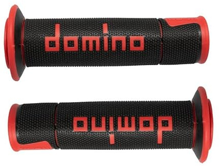 Manopole in gomma per manubrio moto da strada, sportbike, naked, tourer, sportbike, moto2, moto3, premoto3, moto4, moto5 (rosso)