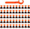 sysoon 50 Sets Fliesen-Nivelliersystem Kit - Wiederverwendbares Flieseninstallationswerkzeug Kit für den Bau von Wänden und Böden (Orange, Edelstahl, 51 Stück)
