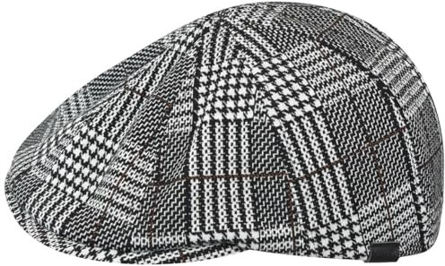 Kangol Pattern Flexfit Cap Beret, Black Plaid, L/XL