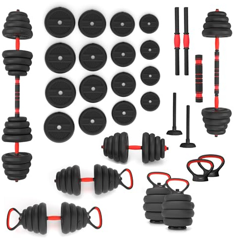 6-i-1 viktset HMS SGN130 (barbell dubbelbell och kärllel) 30 kg