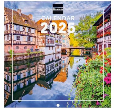 Finocam - Internationella väggbilder kalender 2025 månad Visa januari 2025 - december 2025 (12 månader) internationell charm