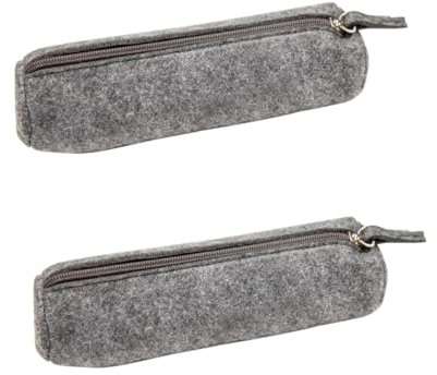 Lurrose 2stücke Runder Filz Stiftetui Mit Großem Fassungsvermögen Multifunktionale Aufbewahrung Für Schreibwaren Und Kosmetik Für Schule Und