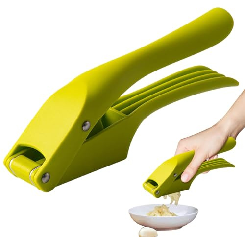 Prensa y rebanadora de ajo, herramienta para picar ajo, Trituradora de ajos de acero inoxidable, Picadora de ajo portátil con prensa manual, herramienta para apretar picadora de ajo para cocina