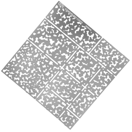 DOITOOL Reusable Stainless Steel Camouflage Stencil for Spray Paint Multi Function Painting Template for Boats Fabric Wood Portable Camo Stencils for DIY Crafts and Wall Decor Easy to Use