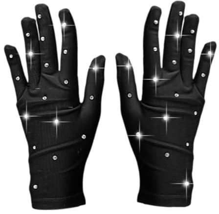 Harilla Gants de patinage artistique thermiques, confortables et polyvalents, avec décoratifs, pour l'hiver, Black S