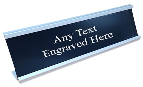 [Custom] Personalised Engraved Desk Name Plate Plaque Office Plaque Desk Nameplate Selection Of Colours (Black To Silver)