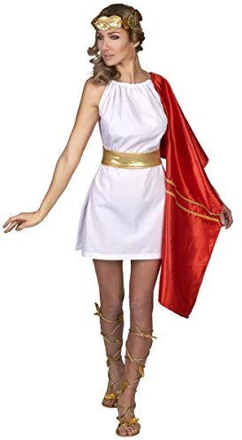 DEGUISE TOI Römerin Kostüm für Damen rot-weiß-Gold - Rot