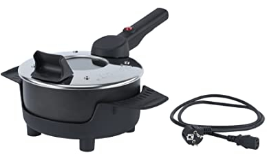 Remoska Prima Glas P31F/01-2l, 400W, Multifunktionspfanne mit Glasdeckel, Antihaftbeschichtet