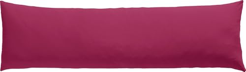 Erwin Müller Seitenschläferkissenbezug, Stillkissenbezug Nürnberg Doppel-Jersey, weinrot Größe 40x200 cm - strapazierfest, temperaturausgleichend, mit Reißverschluss