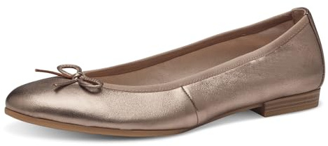 Tamaris Ballerines Classiques pour Femme, Semelle intérieure Tactile, Cuivre métallisé, 39 EU