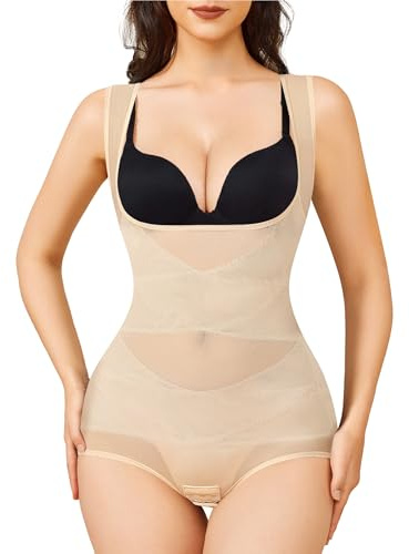KUMAYES Fajas Reductoras Mujer Abdomen Body Reductor Adelgazante Control de Barriga Lencería Moldeadora Invisible Shapewear Bodysuit Shaper Posparto