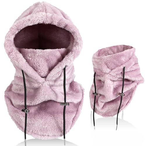 AYPOW Unisex Winter Thermal Fleece Balaclava, Windproof Ski Mask Face Cover, Multifunctional Winter Fleece Hat Hood with Neck Warmer Snood for Men Women, Outdoor Sports Running Skiing Cycling Hiking