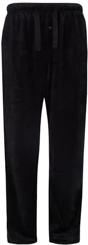 Style It Up Pantalon de pyjama pour homme – Vêtement de nuit chaud et confortable – Décontracté et confortable pour lui – Disponible dans une gamme de tailles et de couleurs, Noir , S