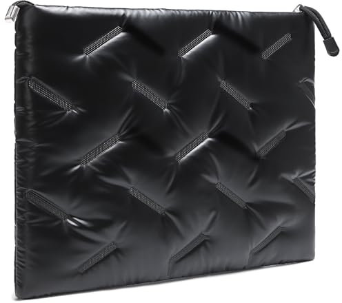 GAOCHY 13.3-14 Inch Puffy Laptop Sleeve for Macbook Pro 14 M4/M3/M2/M1 Pro/Max 2025-2021, 14 inch ASUS Chromebook/Zenbook, HP Pavilion x360 14, 14 inch Dell Latitude, Dell XPS 14, Black