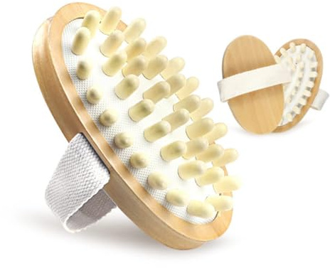 WOONEKY Masajeador De Spa y Cepillo Corporal De Madera, 1 Unidad, Tamaño Mediano, Cojín Para Masaje De Mano, Para Mujeres, Cuidado Corporal El Hogar