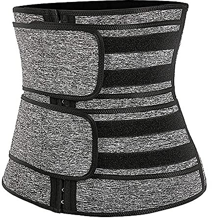 Blisfulhoks Waist Trainer Waist Trimmer Belly Slimming Belt Adjustable for Weight Loss Fitness Workout Sport Tummy Control L