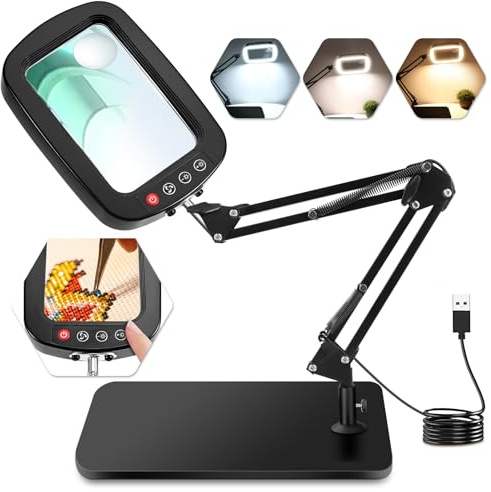 NZQXJXZ Loupe Grossissante 10X 30X avec Lumière et Support