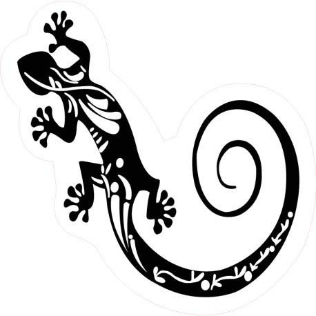 Bearn Gecko Salamandre 9865 Autocollant Adhésif Sticker Taille : 8 cm - Noir - Animal