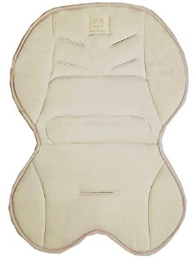 PETIT ALO Cojín Colchoneta Universal Para Sillas de Paseo | Funda de Paseo, De Trona y de Asiento de coche, Funda Multiusos Universal Bebé (Beige)