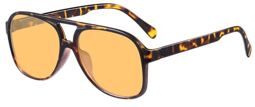 YDAOWKN 70s Retro Aviator Sunglasses for Women Men Large Vintage Sunnies