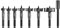 DeWalt DT4593 8 Piece Self Feed Forstner Wood Auger Drill Bit Set 25mm - 65mm