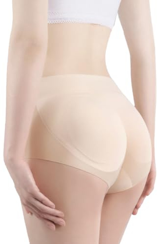 MuistA Dam rumpa push up trosor med avtagbar stoppning rumplyft trosor shapewear underkläder rembyxor