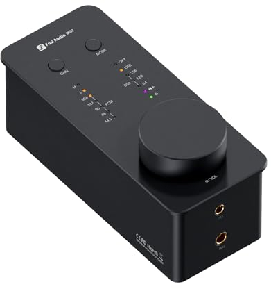Fosi Audio SK02 DAC Amp Kopfhörerverstärker Desktop USB C auf AUX Digital zu Analog Audio Konverter Adapter Vorverstärker Optisch zu 3,5mm 4,4mm symmetrischer Combo