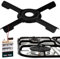 KOTARBAU® Gasherdkreuz emailliert 125 x 125 mm Blech Gasherdaufsatz Topfträger für Gaskochfelder Gasherd Aufsatz Campingkocher Aufsatz Zubehör Gaskocher