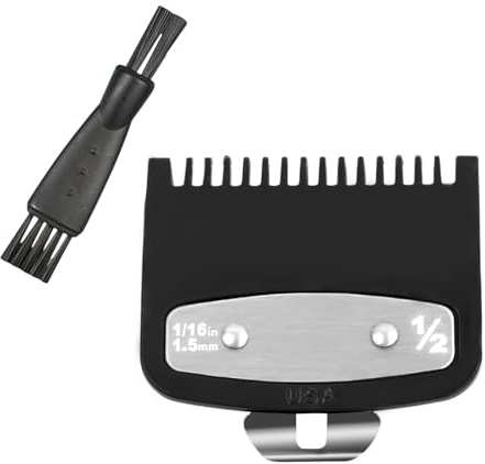 Peine de Limite Cortapelos, Peines-Guía para Cortapelos y Afeitadoras Corporales, Recortadores de Peine Guía, 1,5 mm Cortadora de Cabello Universal con Cepillo de Limpieza